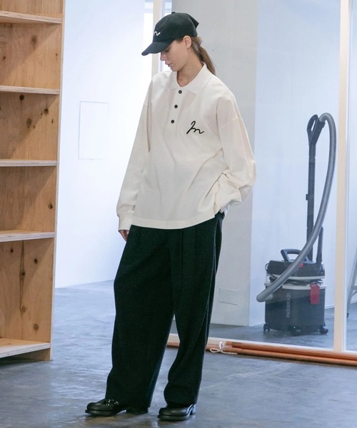 「my beautiful landlet」 長袖ポロシャツ 0 ブルー メンズ_画像7