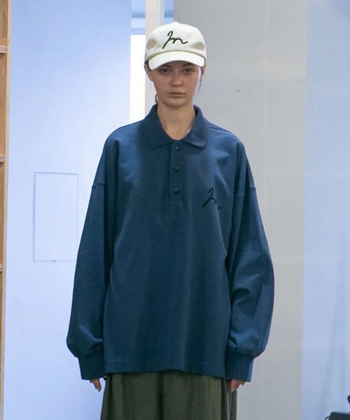 「my beautiful landlet」 長袖ポロシャツ 0 ブルー メンズ_画像8