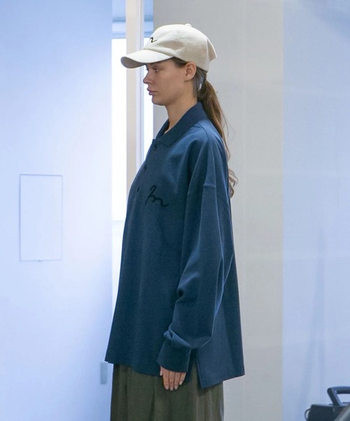 「my beautiful landlet」 長袖ポロシャツ 0 ブルー メンズ_画像9