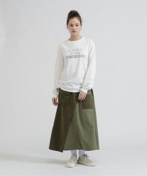 AVIREX（アヴィレックス） tシャツ FADE SIDE DRAWST T-SHIRT
