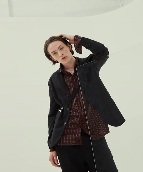 ブラウス シャツ 「TRIP LE SENS」スリット ポイント チェックシャツ レディース メンズ