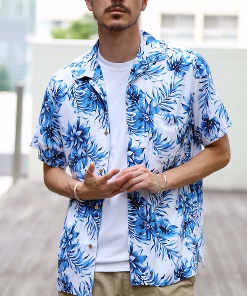 シャツ ブラウス Blue Standard アロハ柄 レーヨン素材 ベーシック リラクシングシルエット ユニセックスサイジング 開襟シャツ Zozotown Paypayモール店 通販 Paypayモール
