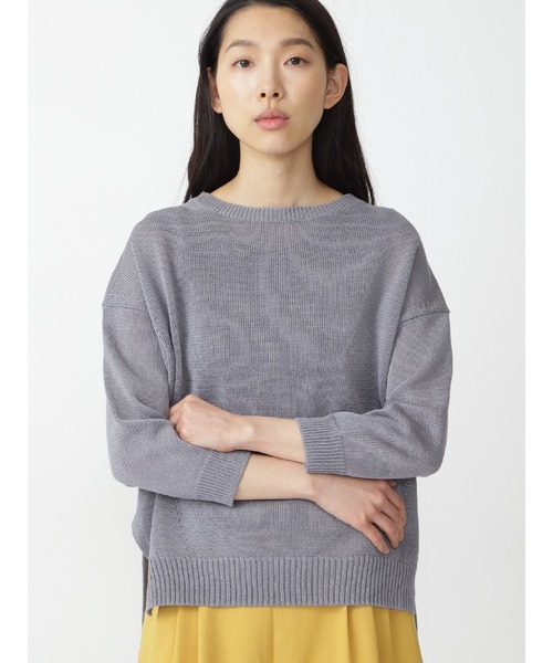 ニット セーター ミドルゲージギマプルオーバー レディース | human woman | 02