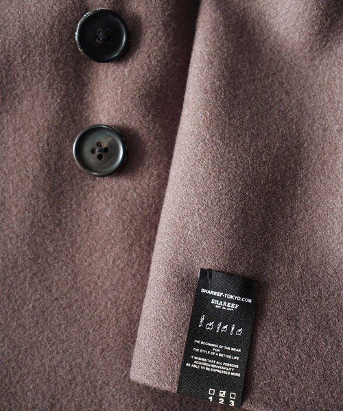 SHAREEF コート ピーコート WOOL MELTON MIDDLE COAT : ZOZOTOWN