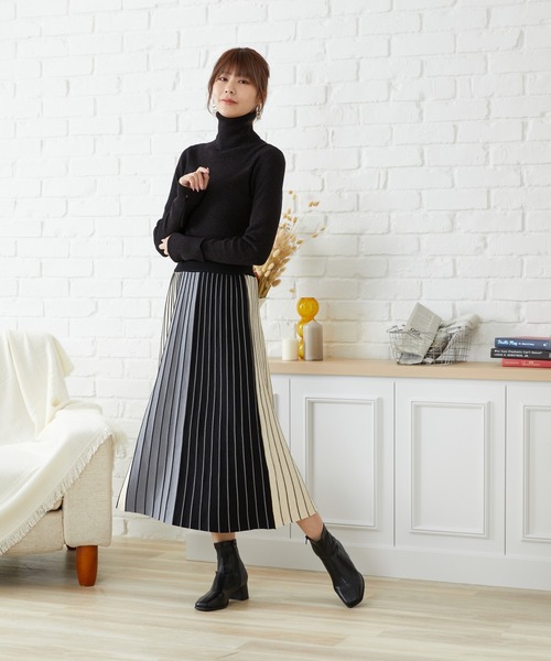 acro（アクロ） ニット セーター フィンガーホールタートルリブニット