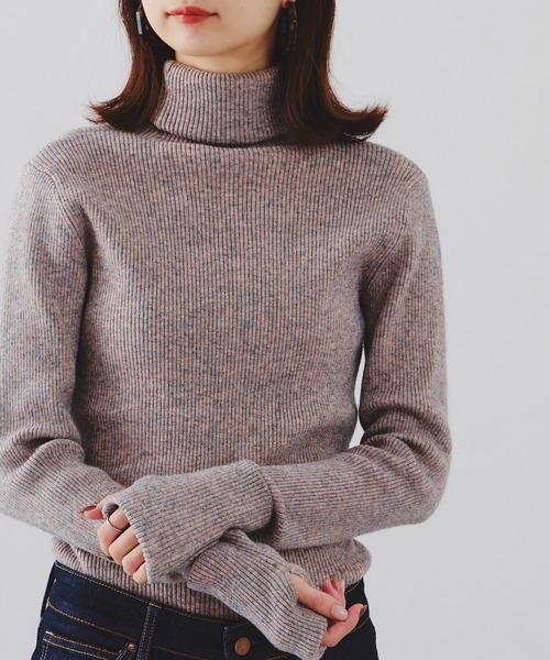 acro（アクロ） ニット セーター フィンガーホールタートルリブニット