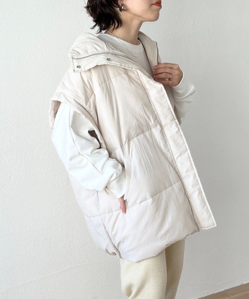 wee9s（ウィークス） ダウンベスト ベスト over size fake down vest