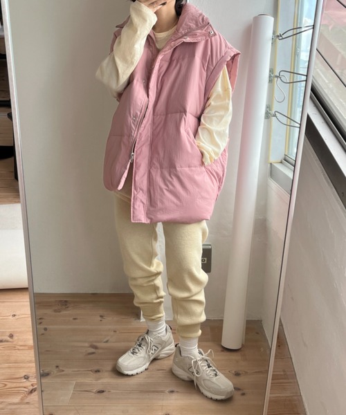 wee9s（ウィークス） ダウンベスト ベスト over size fake down vest