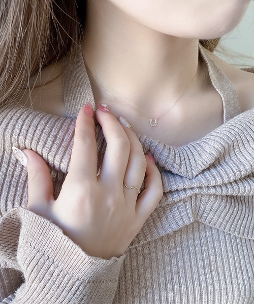 BLOOM（ブルーム） ネックレス K10 イエローゴールド ホワイトトパーズ