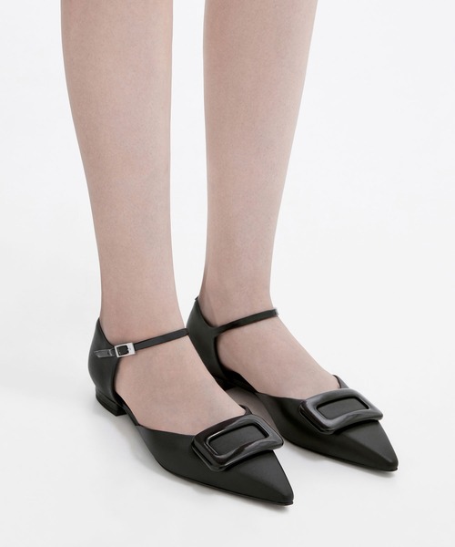 ◆THE ROW◆リーサ・ドルセーのパンプス Viv レザー キトゥンヒール ブラック – The Row