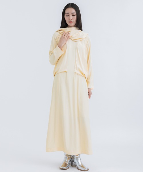 AKIKOAOKI ドレス 「AKIKOAOKI/アキコアオキ」ドレープケープロング  