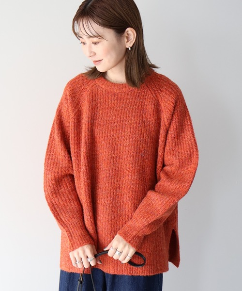 AMERICAN HOLIC ニット セーター 「WEB限定」MIXヤーンラグランニット 