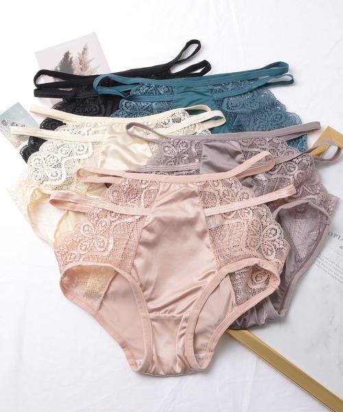Lace Ladies ショーツ 「5枚セット」サイドレースカットアウト