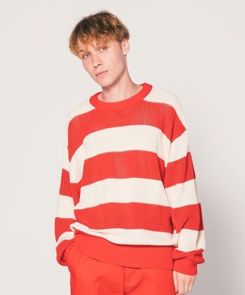 BEDWIN & THE HEARTBREAKERS セーター ニット L/S KNITTED NET SWEATER 