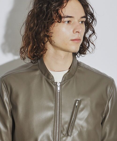 タケオキクチ 革ジャン ライダースジャケット　L tk.TAKEO KIKUCHI 革ジャン ライダース シンセティックレザー