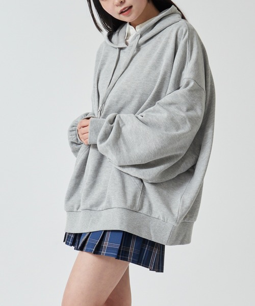 WEGO パーカー WEGO/ルーズフィットプルパーカー レディース