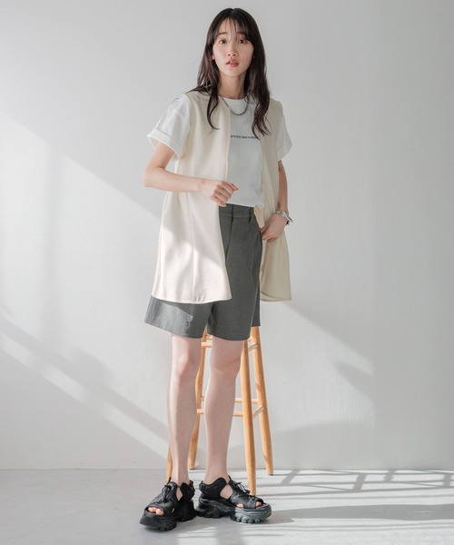 wolf&wolff ショートパンツ ansnam atelier103 無地ショートパンツ(233033)｜ヨガ＆パフォーマンスウェアの