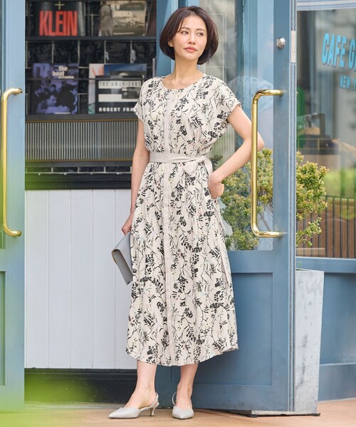 自由区（ジユウク） ワンピース ハーバルフロープリント ワンピース