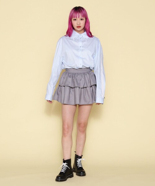 ブラウス シャツ NORA/ノラ/袖ラインビッグブラウス レディース メンズ NORA ブラウス シャツ NORA/ノラ/袖ラインビッグブラウス