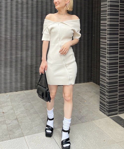 SPIRALGIRL（スパイラルガール） ワンピース ビックカラーフルジップ