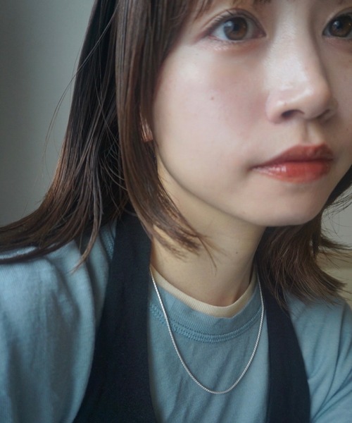 ネックレス SILVER ツイストチェーンネックレス 50cm レディース メンズの画像