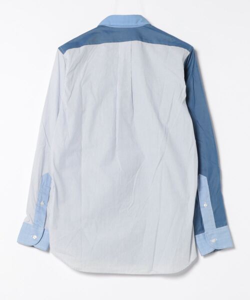 シャツ INDIVIDUALIZED SHIRTS×AND SQUARE 切替シャツ メンズの画像