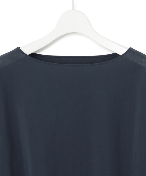 tシャツ 「洗える」クリアトリコットジャージー ボートネック