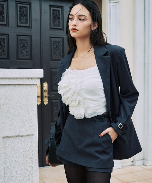 eimy istore ベルトセットスカショーパン GRY Mサイズ 新品未使用 EIMY ISTOIRE（エイミーイストワール） パンツ ベルトセットスカショー