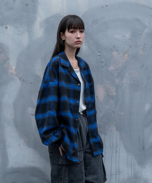 INTER FACTORY シャツ しの - Cut Off Ombre Check Flannel