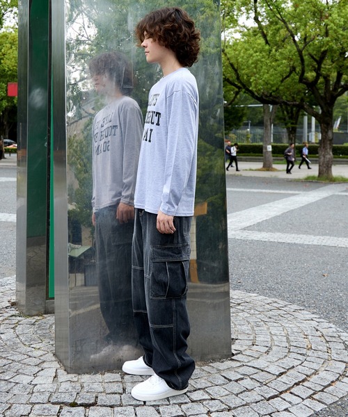 Dall clothing バギーフィットダブルニーデニムsize:L