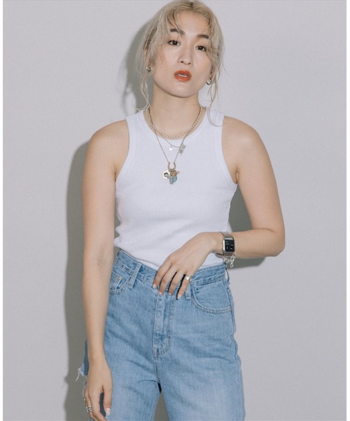 タンクトップ ノースリーブ american sleeve tank top レディース