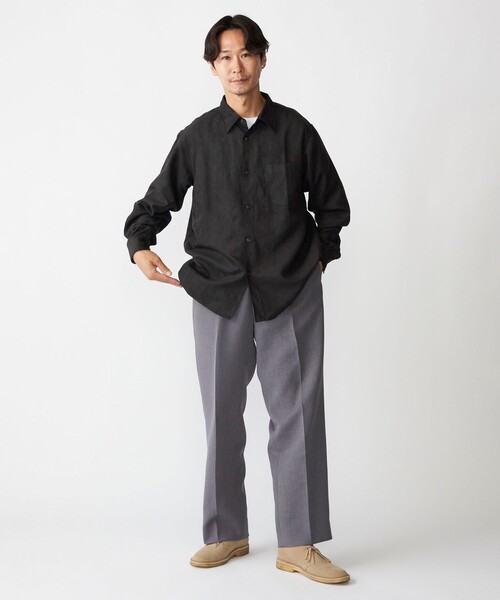 新品　MUSEdeDeuxiemeClasseRefinementTシャツ BENCH MARKING SHIRT: レギュラーカラー ポリエステル フェイク