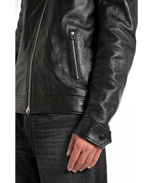 REPLAY（リプレイ） 革ジャン ライダース ベジタブルダイ シープレザー