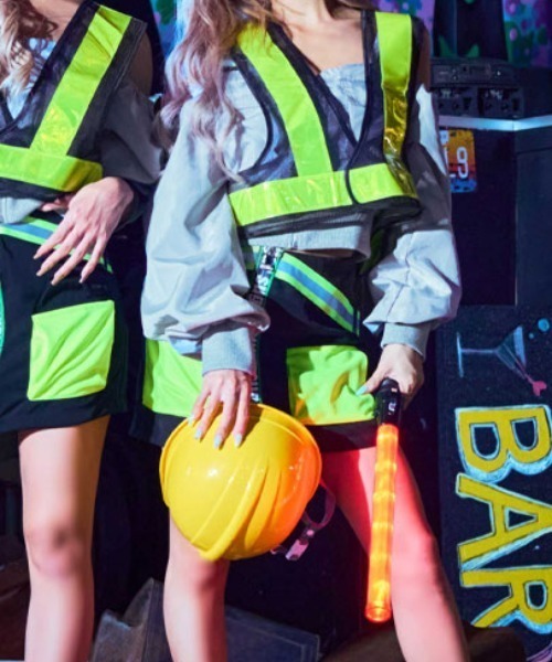 sugar nine コスプレ 工事現場ガールコスプレ ヘルメット「ハロウィン