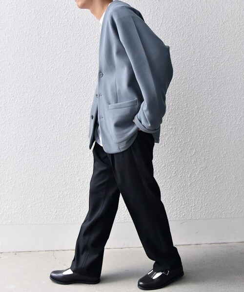 MONITALY / USA製ノーカラージャケット/S/コットン/NVY// SHIPS any ジャケット ノーカラージャケット any: 「洗濯機可能