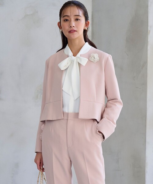 組曲（KUMIKYOKU） ジャケット ノーカラージャケット コンフォータブル