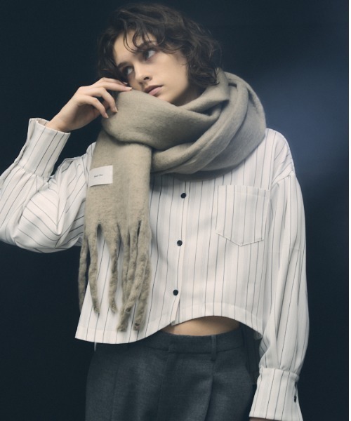 Muel Chic ブラウス シャツ Round stripe shirt ラウンド
