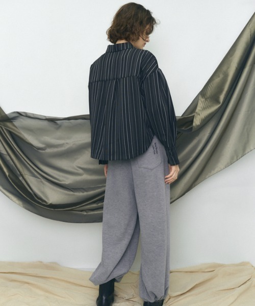 Muel Chic（ミュエルシック） ブラウス シャツ Round stripe shirt
