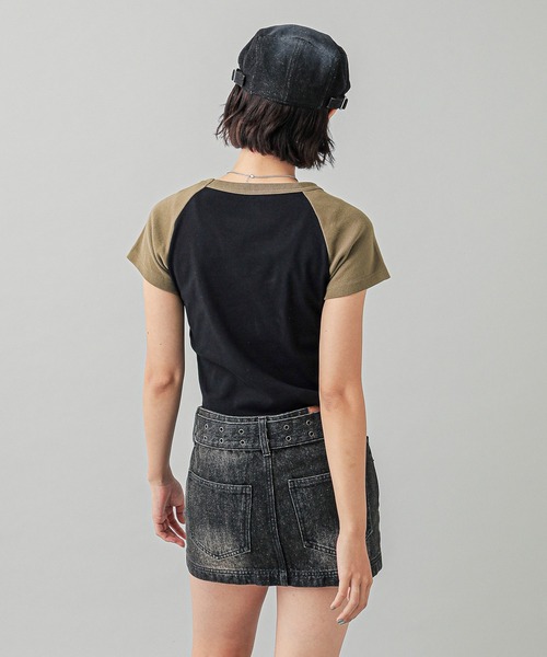 国内配送★X-girl★OVAL LOGO EMBROIDERY RAGLAN S/S BICOLOR BOX LOGO S/S TEE – calif（カリフ）公式サイト