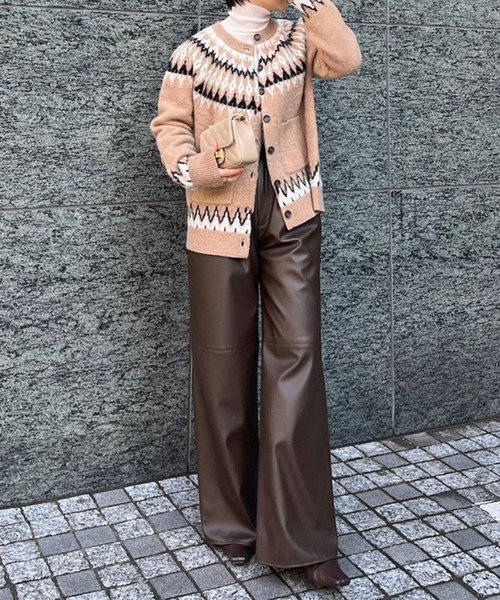 anuans カーディガン ノルディックニットカーディガン