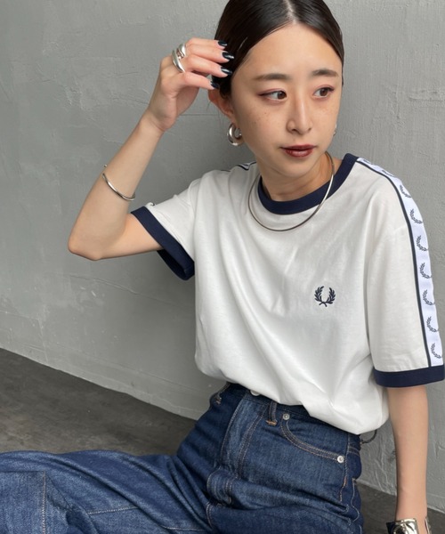 FRED PERRY（フレッドペリー） tシャツ 半袖 トラックテープ ショート