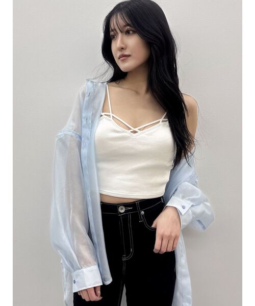 AEWEN MATOPH シャーリングキャミソール AEWEN MATOPH（イウエン マトフ）の「＜AEWEN MATOPH＞ポリエステル