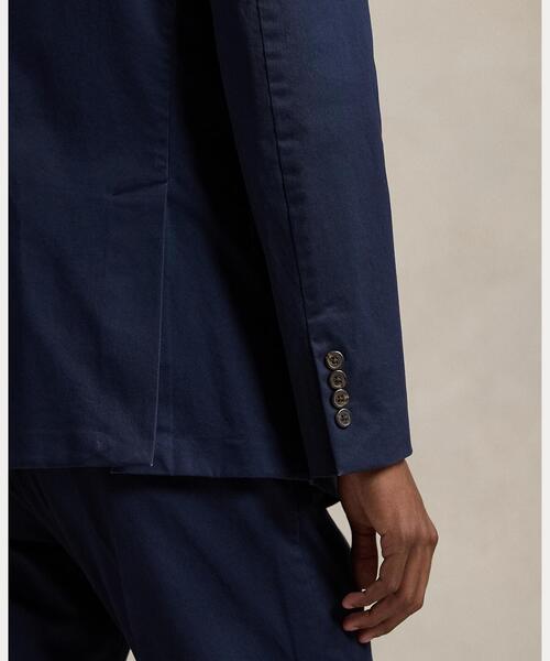 POLO RalphLauren 150cm リネン セットアップスーツ 青 Polo ストレッチ チノ スーツ ジャケット（テーラードジャケット