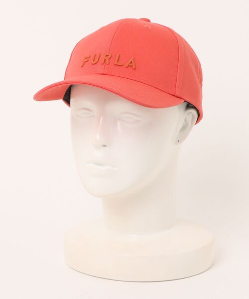 FURLA 帽子 FURLA キャップ 帽子 ”プードルボア ロゴ入り レディース