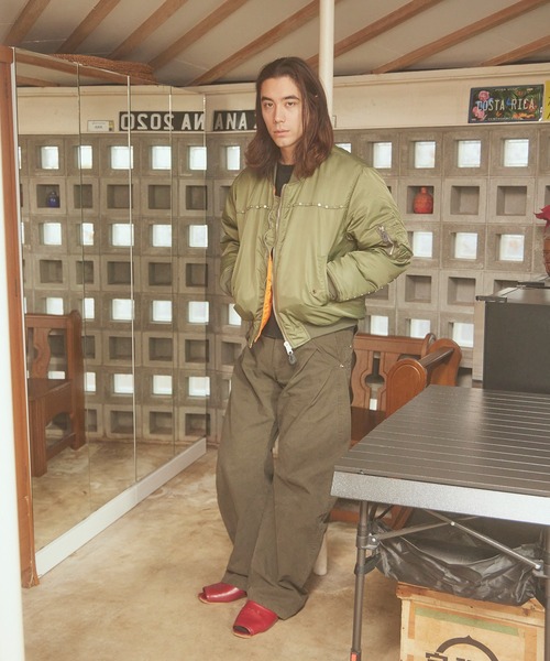 AFB（エーエフビー） ma1 ma-1 PUFFER STUDDED BOMBER/スタッズ