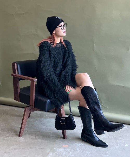 「SHAGGIE」 ニットキャップ FREE ベージュ レディース_画像4