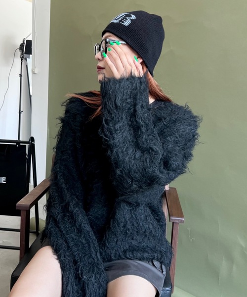 「SHAGGIE」 ニットキャップ FREE ベージュ レディース_画像6