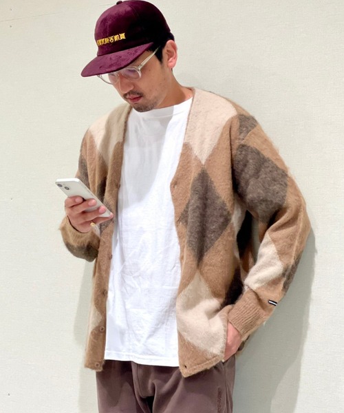 「MANASTASH」 ニットカーディガン MEDIUM ブラック メンズ_画像5