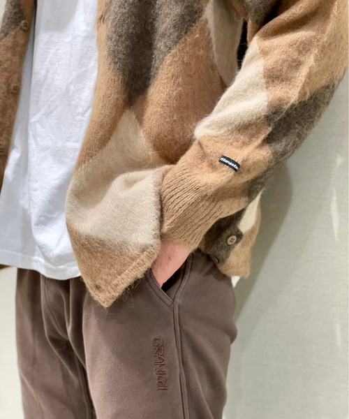 「MANASTASH」 ニットカーディガン MEDIUM ブラック メンズ_画像8