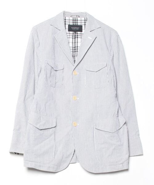 BURBERRY BLACK LABEL テーラード ストライプジャケット M BURBERRY BLACK LABEL 「BURBERRY LABEL」 ストライプ柄